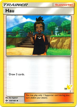 Hau (120/149) (Pikachu Stamp #54) [Battle Academy 2020] | Silver Goblin