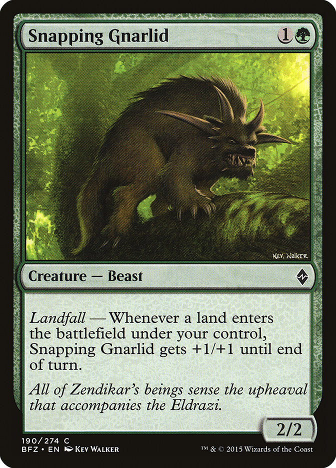 Snapping Gnarlid [Battle for Zendikar] | Silver Goblin