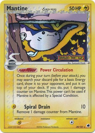 Mantine (20/101) (Delta Species) (Stamped) [EX: Dragon Frontiers] | Silver Goblin