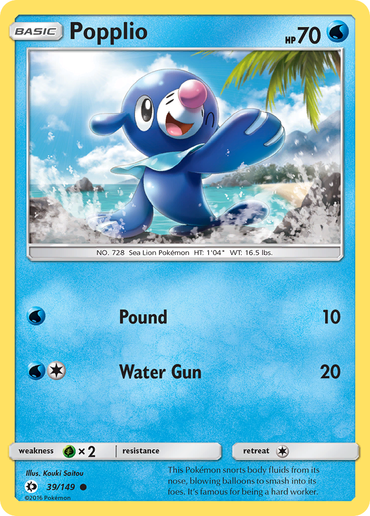 Popplio (39/149) [Sun & Moon: Base Set] | Silver Goblin