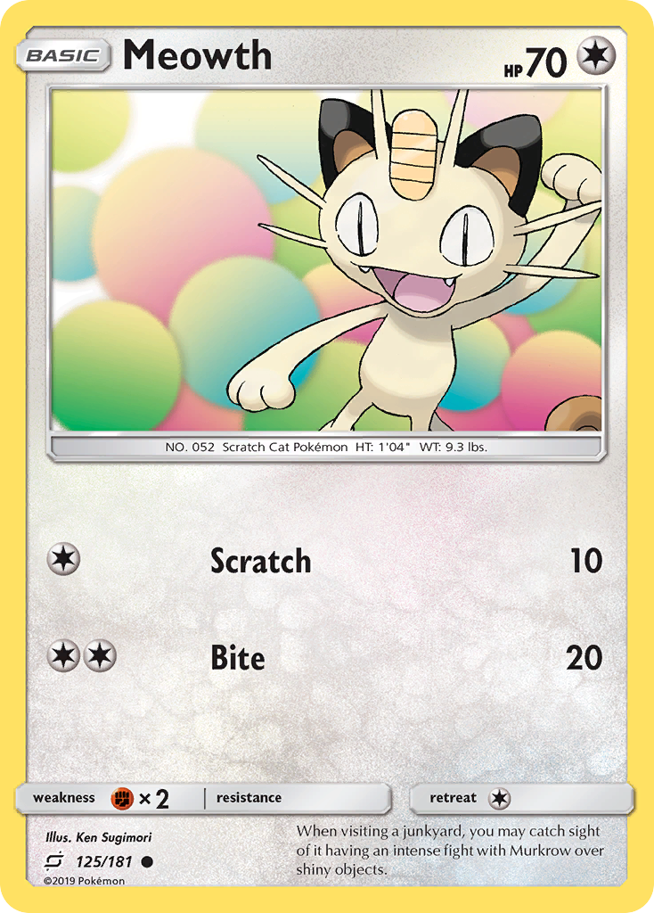 Meowth (125/181) [Sun & Moon: Team Up] | Silver Goblin