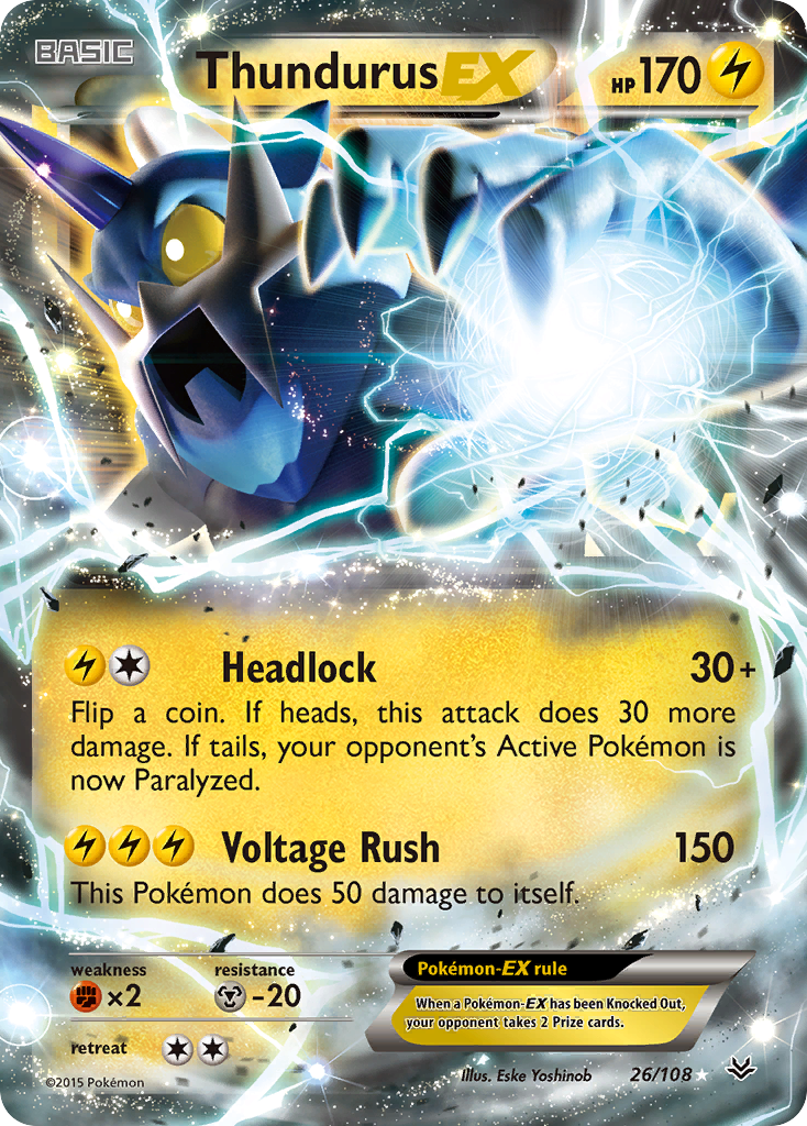 Thundurus EX (26/108) [XY: Roaring Skies] | Silver Goblin