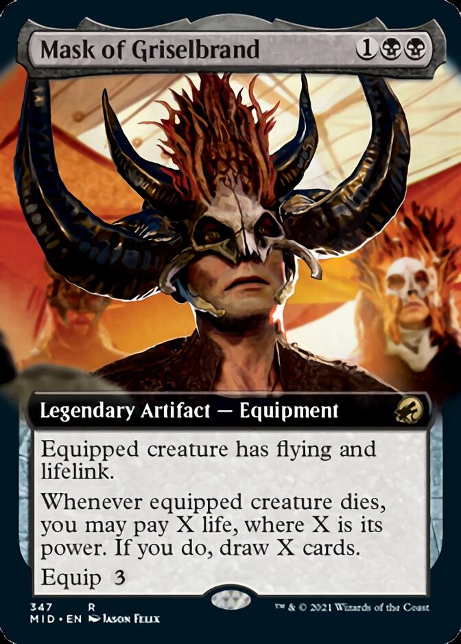 Mask of Griselbrand (Extended Art) [Innistrad: Midnight Hunt] | Silver Goblin