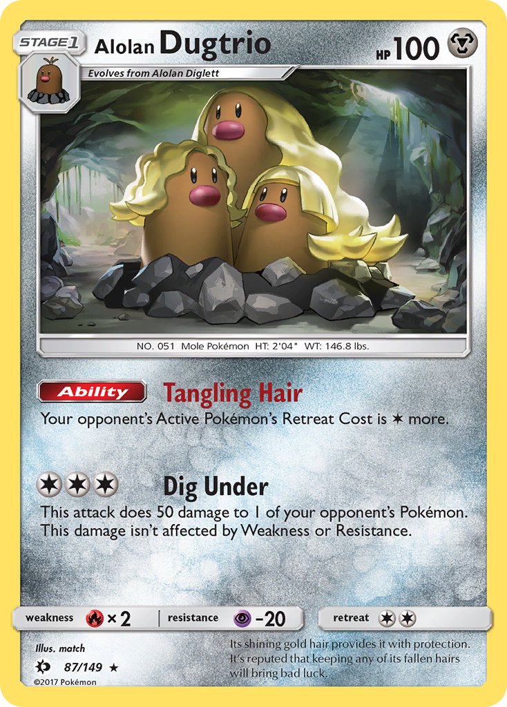 Alolan Dugtrio (87/149) (Cosmos Holo) (Blister Exclusive) [Sun & Moon: Base Set] | Silver Goblin