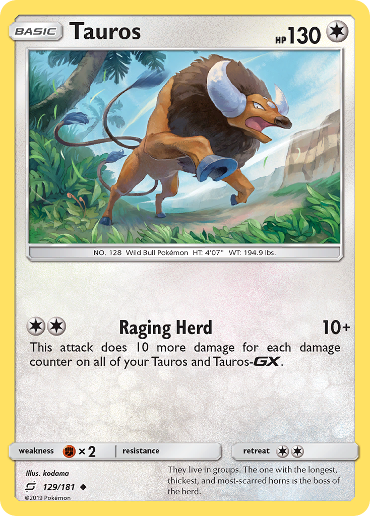 Tauros (129/181) [Sun & Moon: Team Up] | Silver Goblin