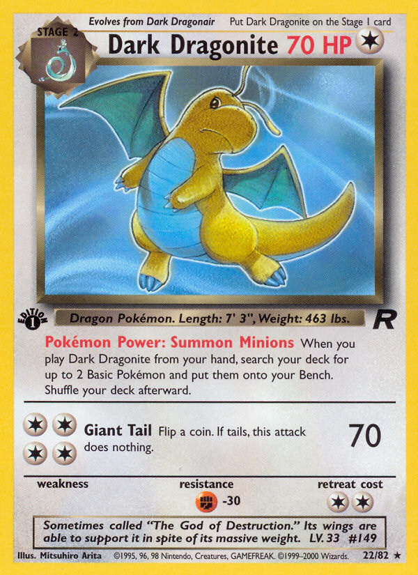 Dark Dragonite (22/82) [Team Rocket 1st Edition] | Silver Goblin