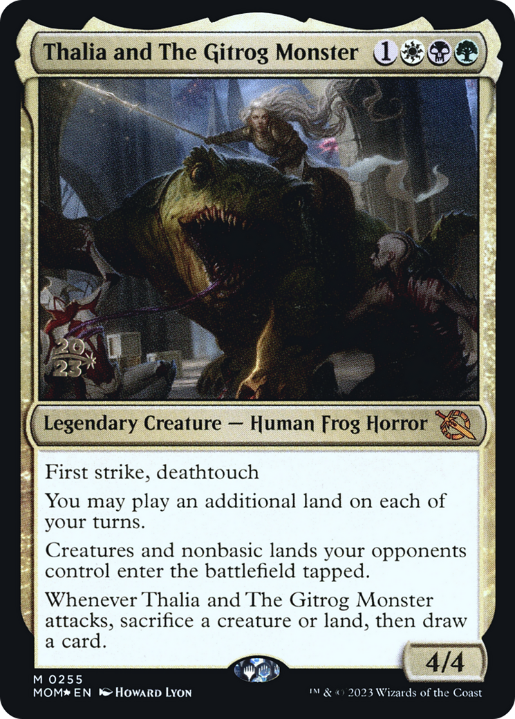 Thalia and The Gitrog Monster [March of the Machine Prerelease Promos] | Silver Goblin