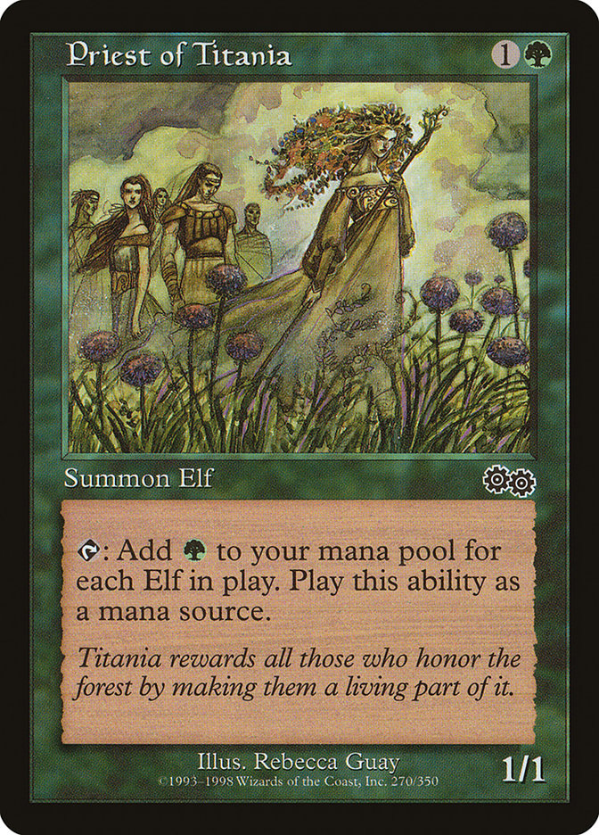 Priest of Titania [Urza's Saga] | Silver Goblin