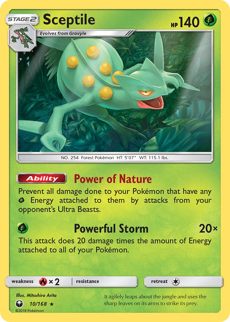 Sceptile (10/168) (Theme Deck Exclusive) [Sun & Moon: Celestial Storm] | Silver Goblin