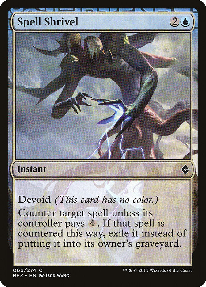 Spell Shrivel [Battle for Zendikar] | Silver Goblin