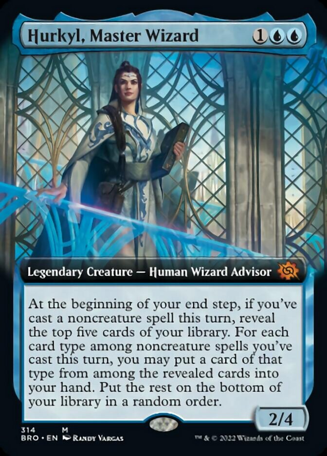 Hurkyl, Master Wizard (Extended Art) [The Brothers' War] | Silver Goblin