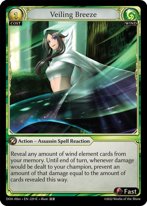 Veiling Breeze (229) [Dawn of Ashes: Alter Edition] | Silver Goblin