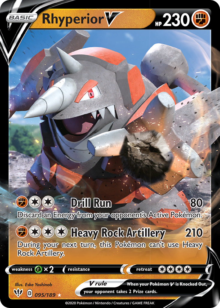 Rhyperior V (095/189) [Sword & Shield: Darkness Ablaze] | Silver Goblin