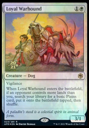 Loyal Warhound [Dungeons & Dragons: Adventures in the Forgotten Realms Prerelease Promos] | Silver Goblin