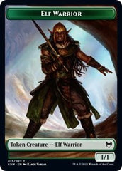 Elf Warrior // Dragon Double-Sided Token [Kaldheim Tokens] | Silver Goblin
