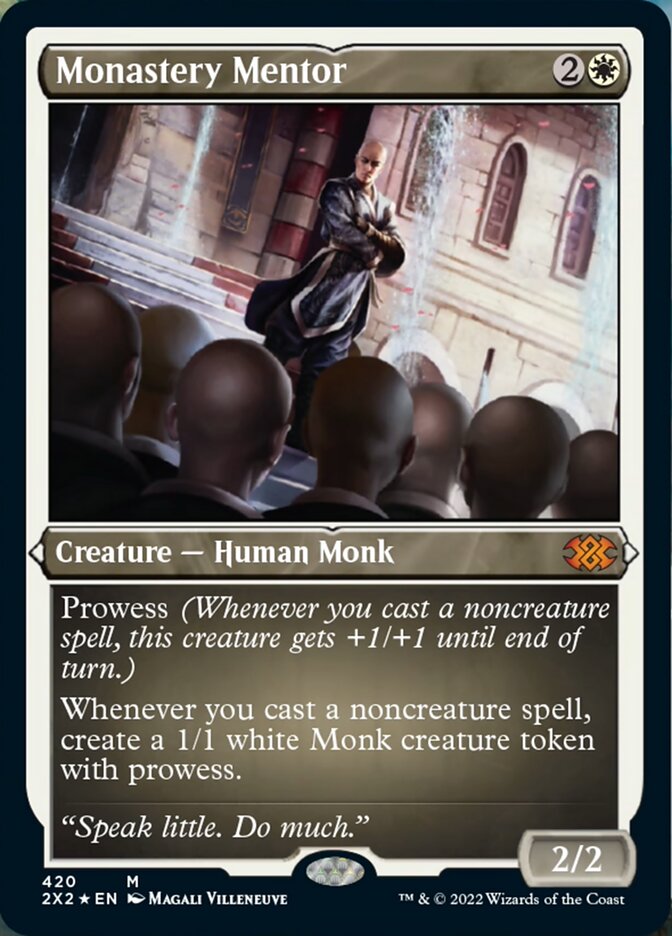 Monastery Mentor (Foil Etched) [Double Masters 2022] | Silver Goblin