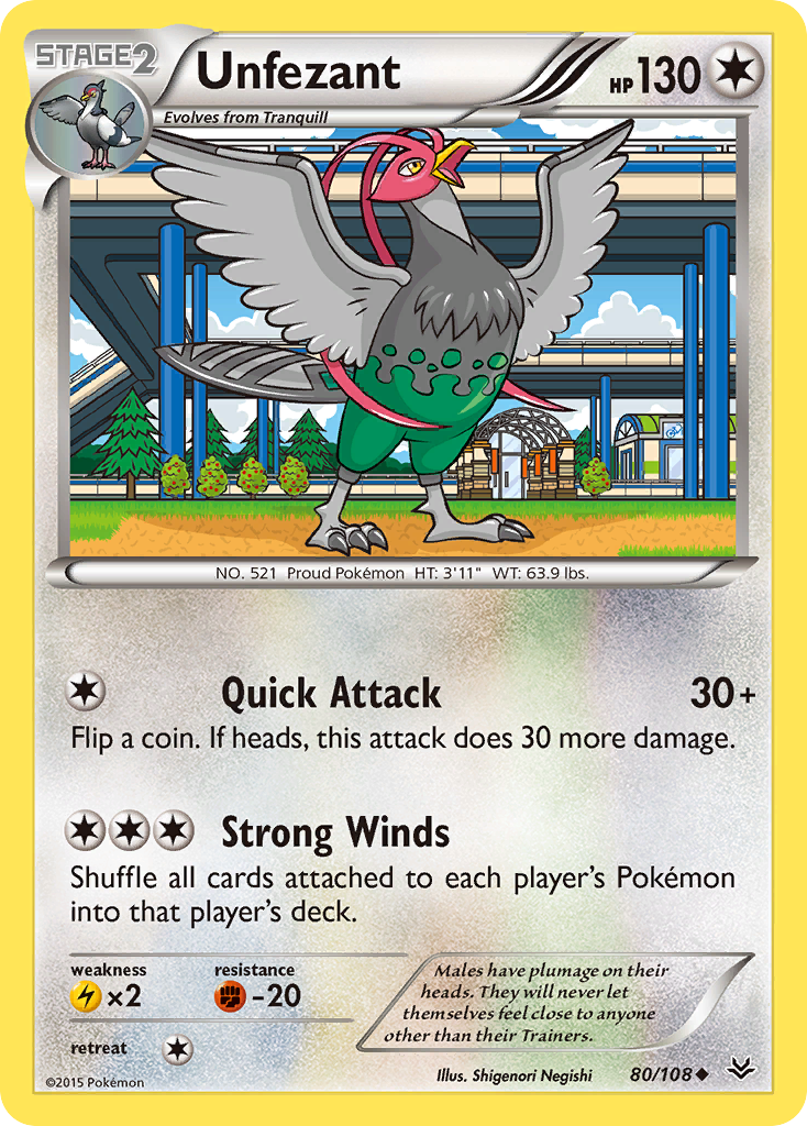 Unfezant (80/108) [XY: Roaring Skies] | Silver Goblin