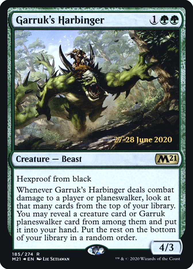Garruk's Harbinger [Core Set 2021 Prerelease Promos] | Silver Goblin