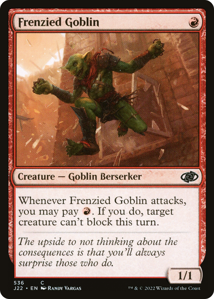 Frenzied Goblin [Jumpstart 2022] | Silver Goblin
