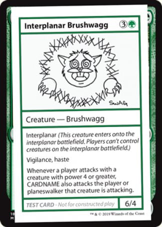 Interplanar Brushwagg (2021 Edition) [Mystery Booster Playtest Cards] | Silver Goblin