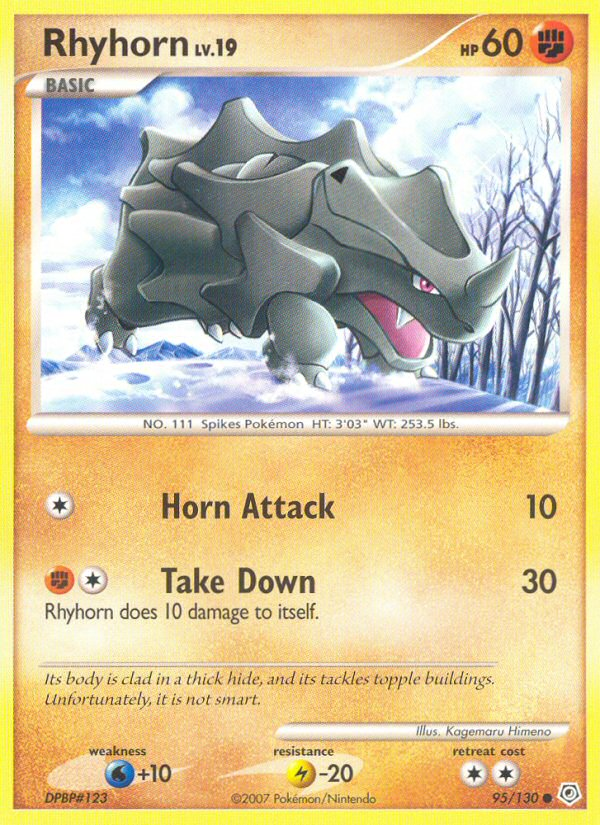 Rhyhorn (95/130) [Diamond & Pearl: Base Set] | Silver Goblin