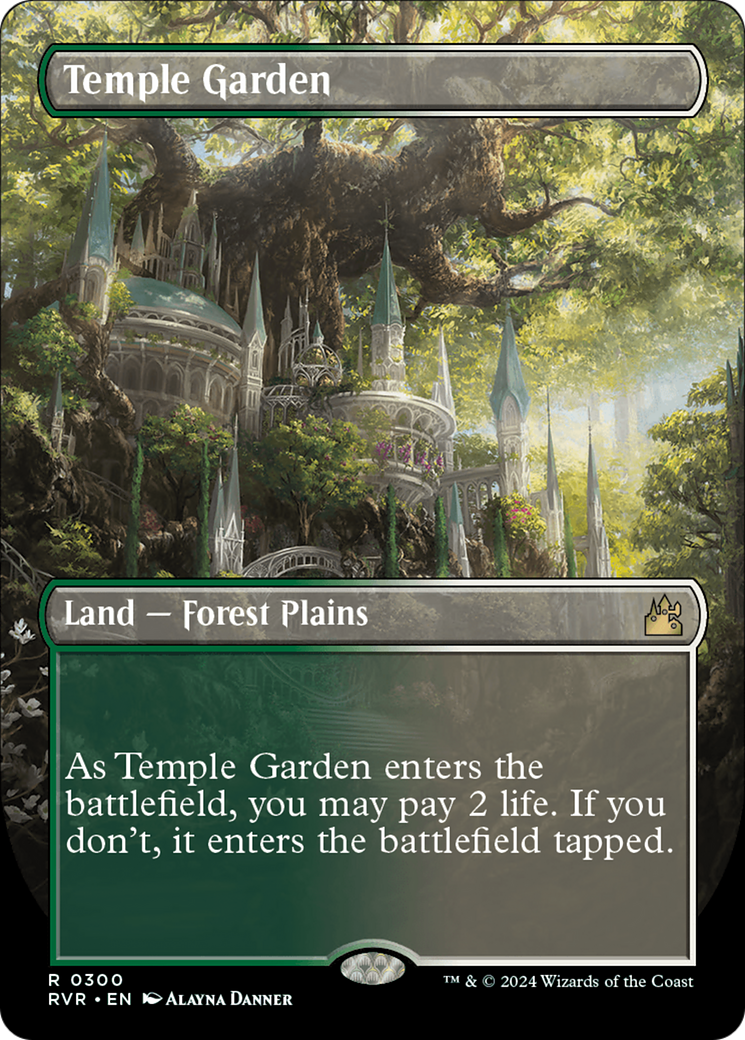 Temple Garden (Borderless) [Ravnica Remastered] | Silver Goblin