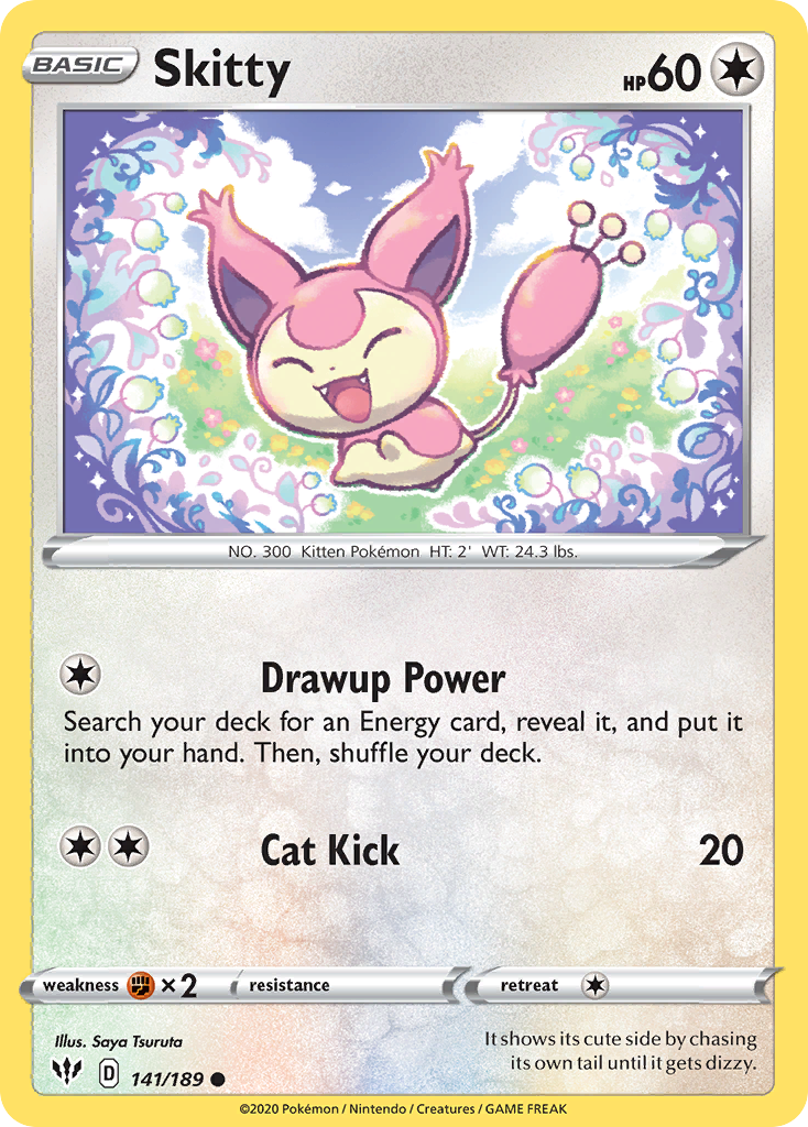 Skitty (141/189) [Sword & Shield: Darkness Ablaze] | Silver Goblin