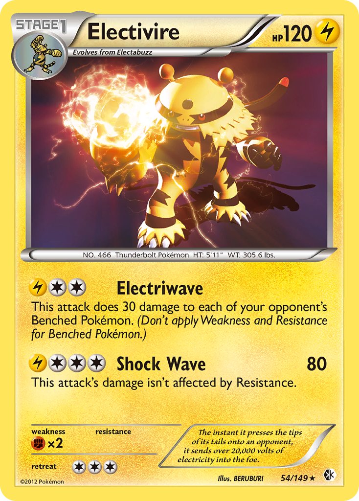 Electivire (54/149) (Theme Deck Exclusive) [Black & White: Boundaries Crossed] | Silver Goblin