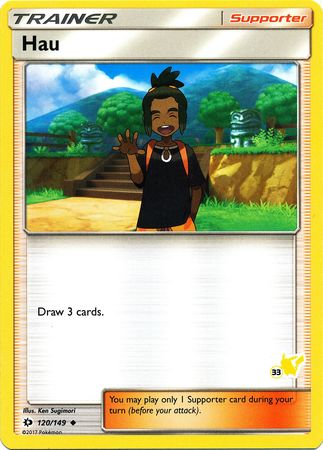 Hau (120/149) (Pikachu Stamp #33) [Battle Academy 2020] | Silver Goblin