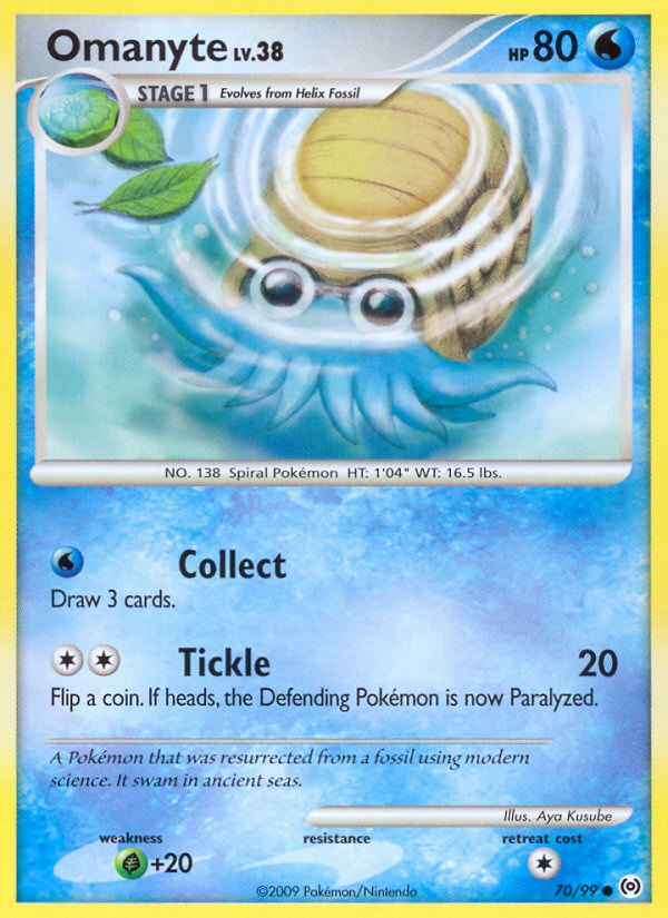 Omanyte (70/99) [Platinum: Arceus] | Silver Goblin