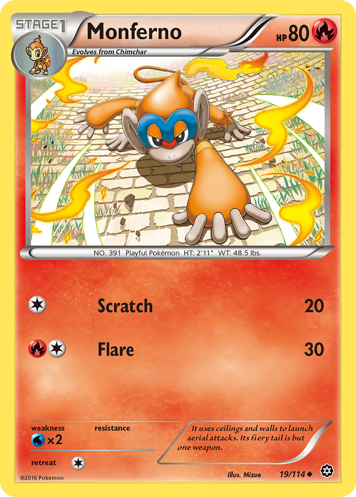 Monferno (19/114) [XY: Steam Siege] | Silver Goblin