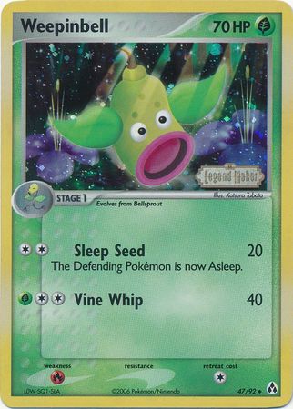 Weepinbell (47/92) (Stamped) [EX: Legend Maker] | Silver Goblin