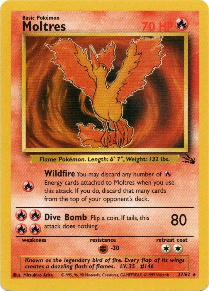 Moltres (27/62) [Fossil Unlimited] | Silver Goblin