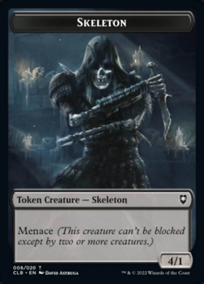 Skeleton Token [Commander Legends: Battle for Baldur's Gate Tokens] | Silver Goblin