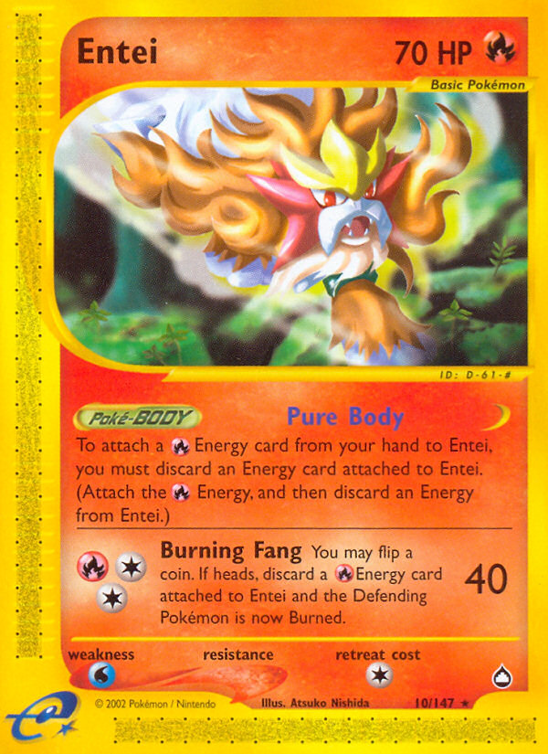 Entei (10/147) [Aquapolis] | Silver Goblin