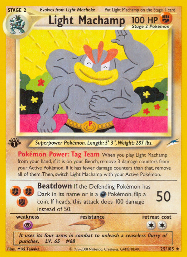 Light Machamp (25/105) [Neo Destiny 1st Edition] | Silver Goblin