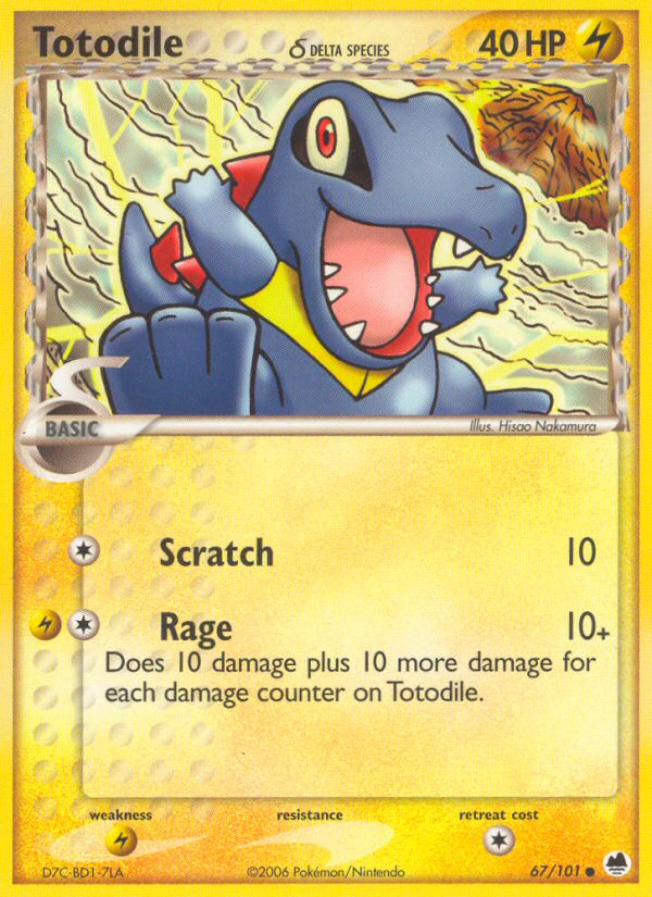 Totodile (67/101) (Delta Species) [EX: Dragon Frontiers] | Silver Goblin