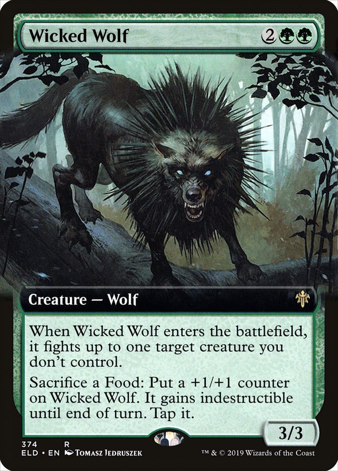 Wicked Wolf (Extended Art) [Throne of Eldraine] | Silver Goblin