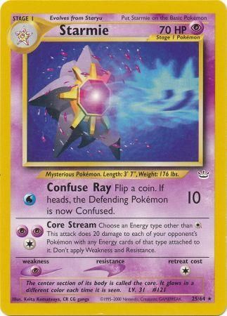 Starmie (25/64) [Neo Revelation Unlimited] | Silver Goblin