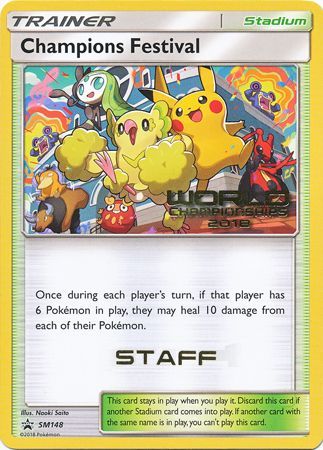 Champions Festival (SM148) (2018 Staff) [Sun & Moon: Black Star Promos] | Silver Goblin