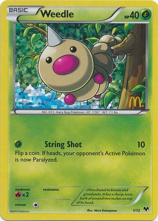 Weedle (1/12) [McDonald's Promos: 2014 Collection] | Silver Goblin