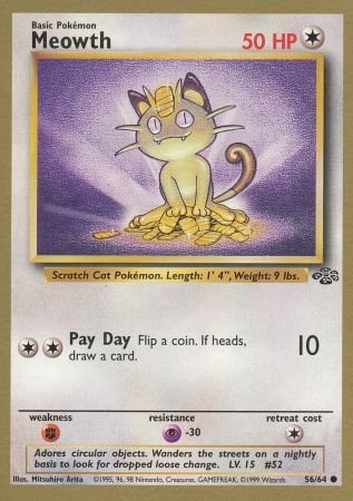 Meowth (56/64) (Gold Bordered Promo) [Jungle Unlimited] | Silver Goblin