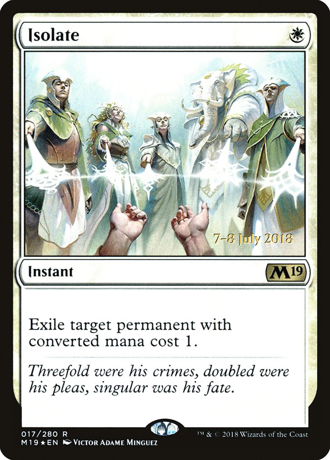 Isolate [Core Set 2019 Prerelease Promos] | Silver Goblin