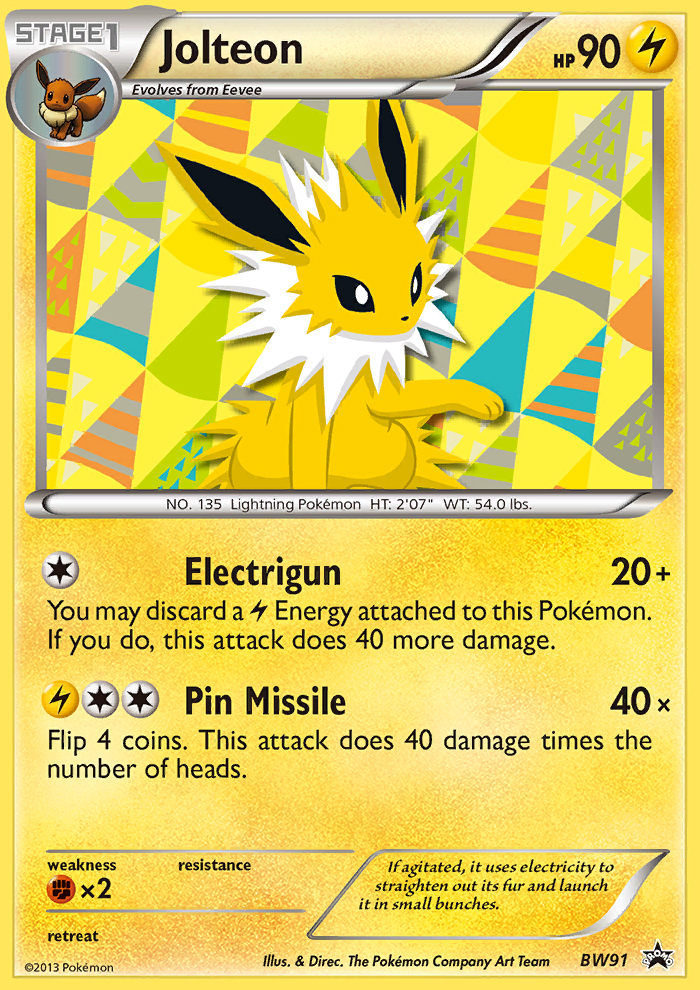 Jolteon (BW91) [Black & White: Black Star Promos] | Silver Goblin