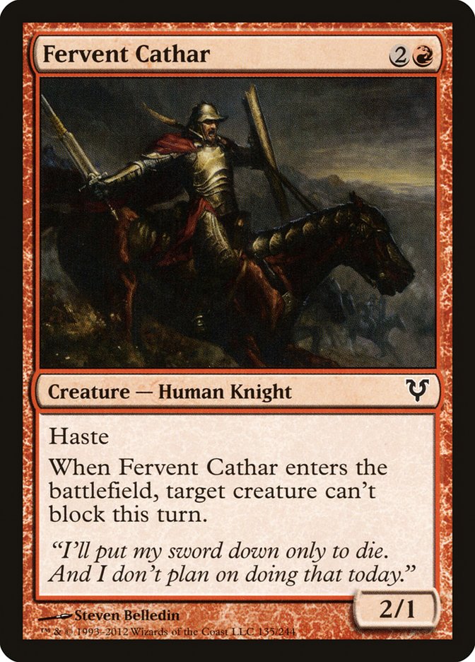 Fervent Cathar [Avacyn Restored] | Silver Goblin