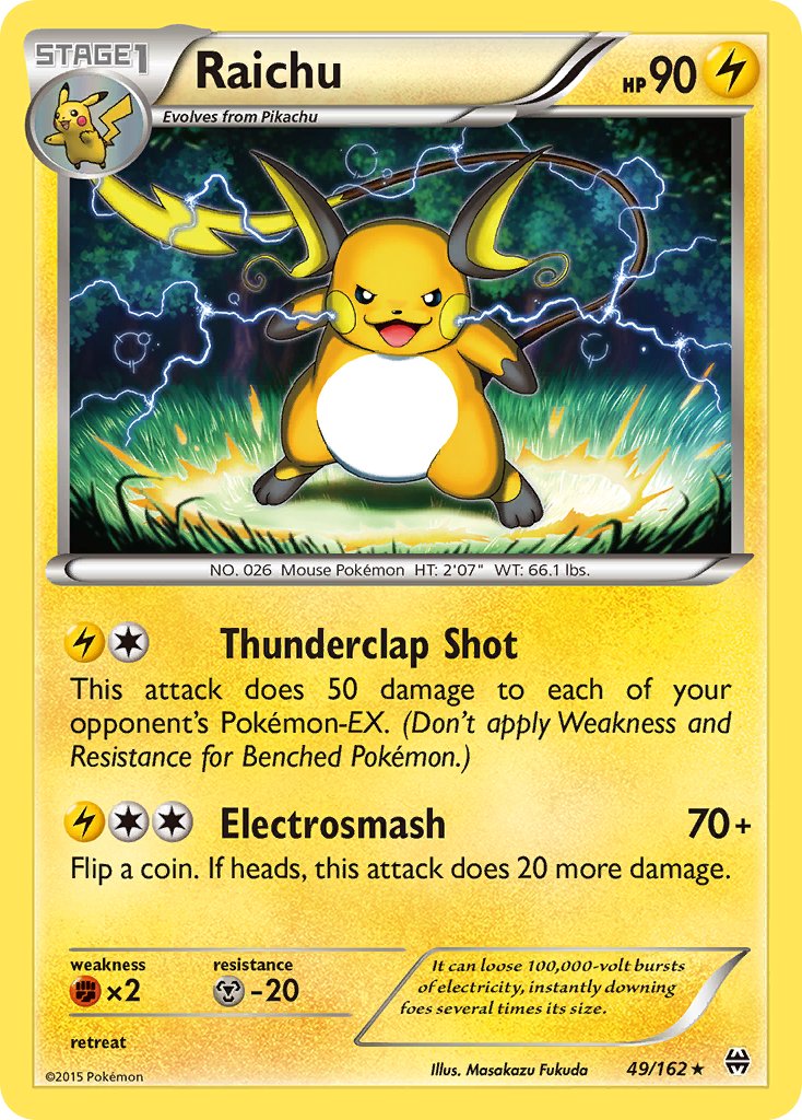 Raichu (49/162) (Theme Deck Exclusive) [XY: BREAKthrough] | Silver Goblin