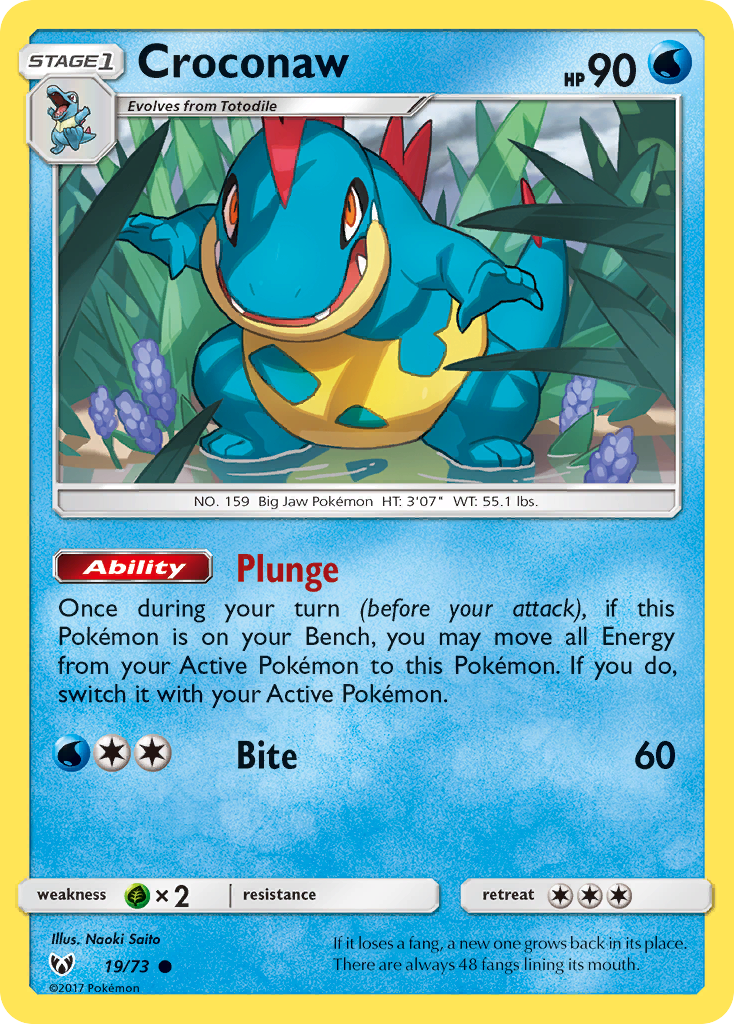 Croconaw (19/73) [Sun & Moon: Shining Legends] | Silver Goblin