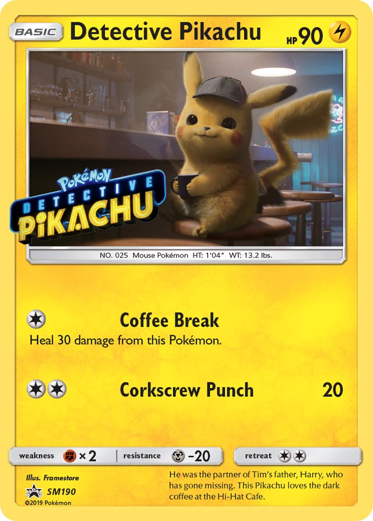 Detective Pikachu (SM190) (Stamped) [Sun & Moon: Black Star Promos] | Silver Goblin