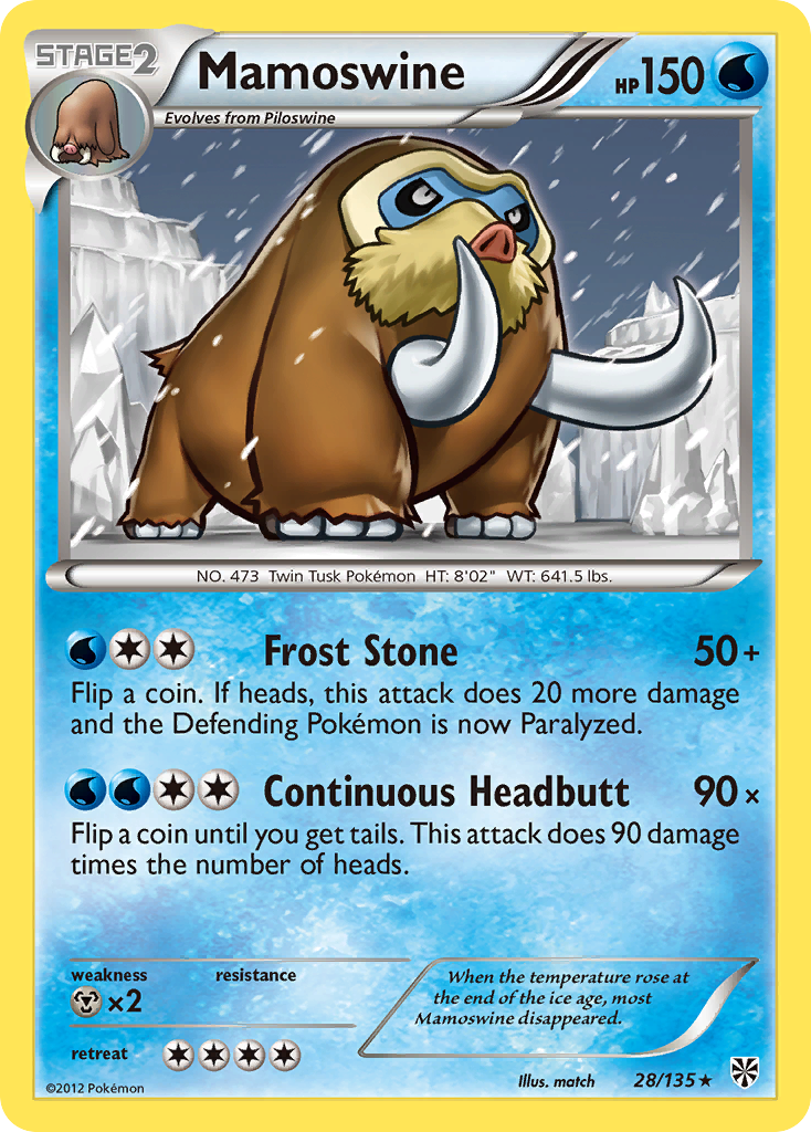 Mamoswine (28/135) [Black & White: Plasma Storm] | Silver Goblin