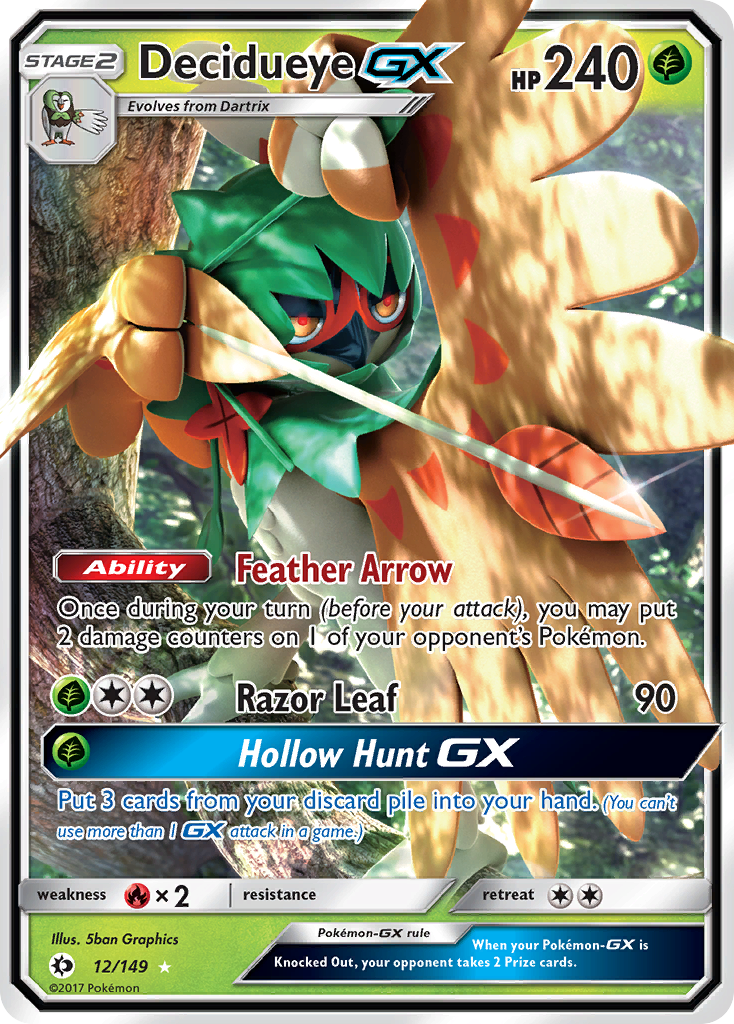 Decidueye GX (12/149) [Sun & Moon: Base Set] | Silver Goblin